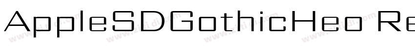 AppleSDGothicHeo Reg字体转换